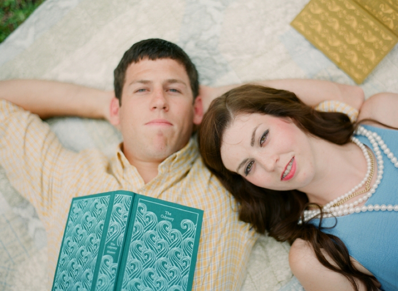 A Beach & Books Engagement Session A Beach & Books Engagement Session via TheELD.com