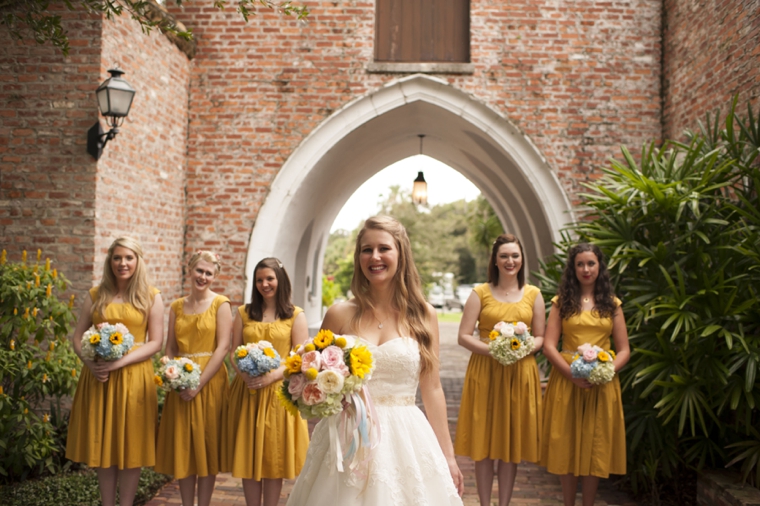 A Happy Eclectic Pink and Yellow Wedding via TheELD.com