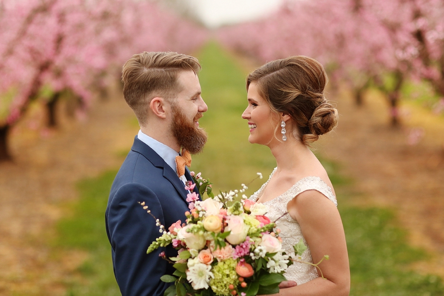 Peach Inspired Southern Wedding Ideas via TheELD.com