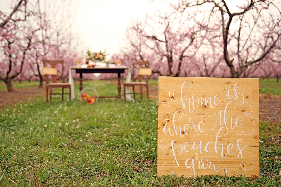 Peach Inspired Southern Wedding Ideas via TheELD.com
