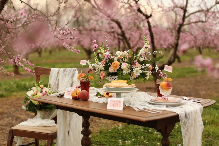 Peach Inspired Southern Wedding Ideas via TheELD.com