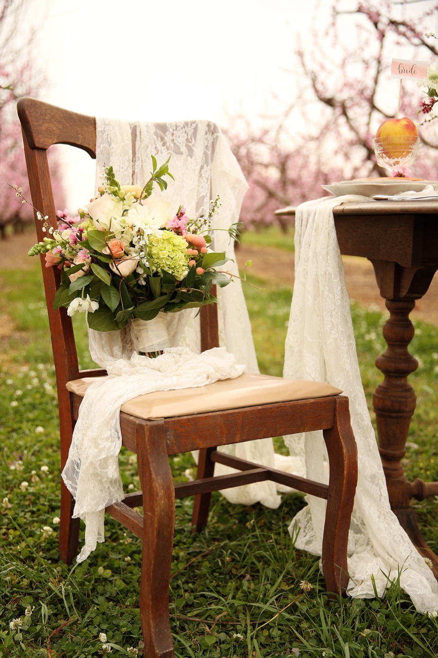 Peach Inspired Southern Wedding Ideas via TheELD.com