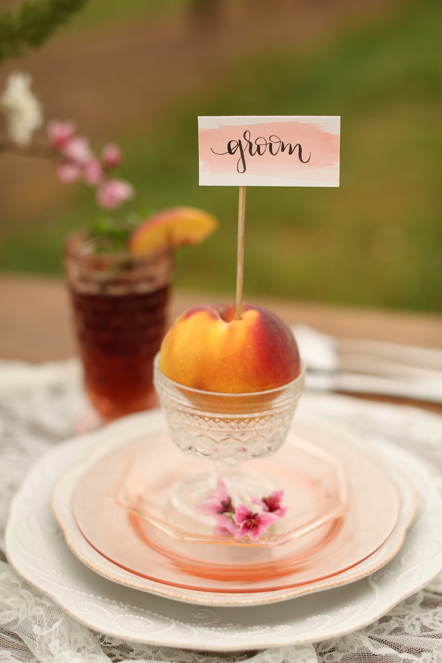 Peach Inspired Southern Wedding Ideas via TheELD.com