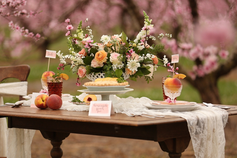 Peach Inspired Southern Wedding Ideas via TheELD.com