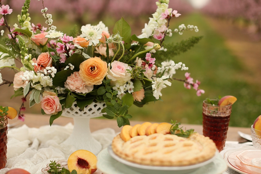 Peach Inspired Southern Wedding Ideas via TheELD.com