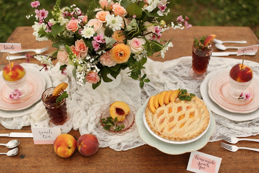 Peach Inspired Southern Wedding Ideas via TheELD.com