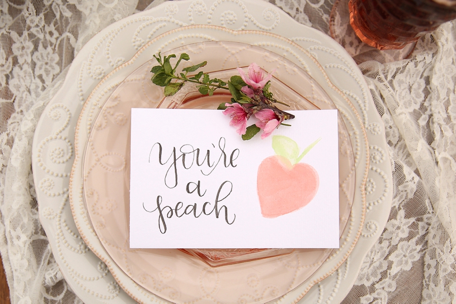 Peach Inspired Southern Wedding Ideas via TheELD.com