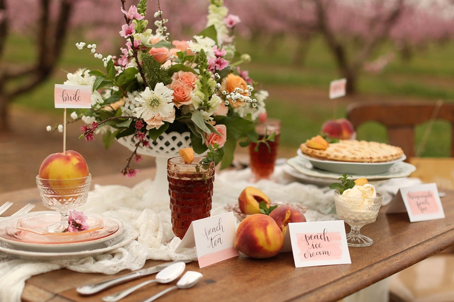 Peach Inspired Southern Wedding Ideas via TheELD.com