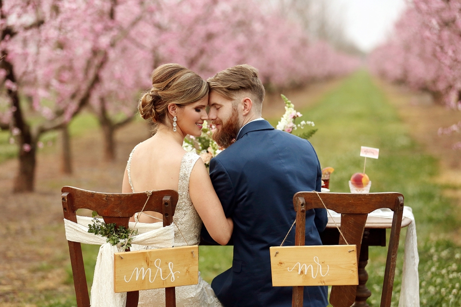 Peach Inspired Southern Wedding Ideas via TheELD.com