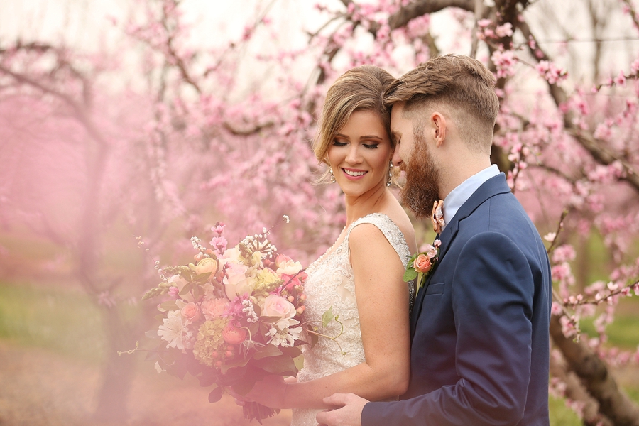 Peach Inspired Southern Wedding Ideas via TheELD.com
