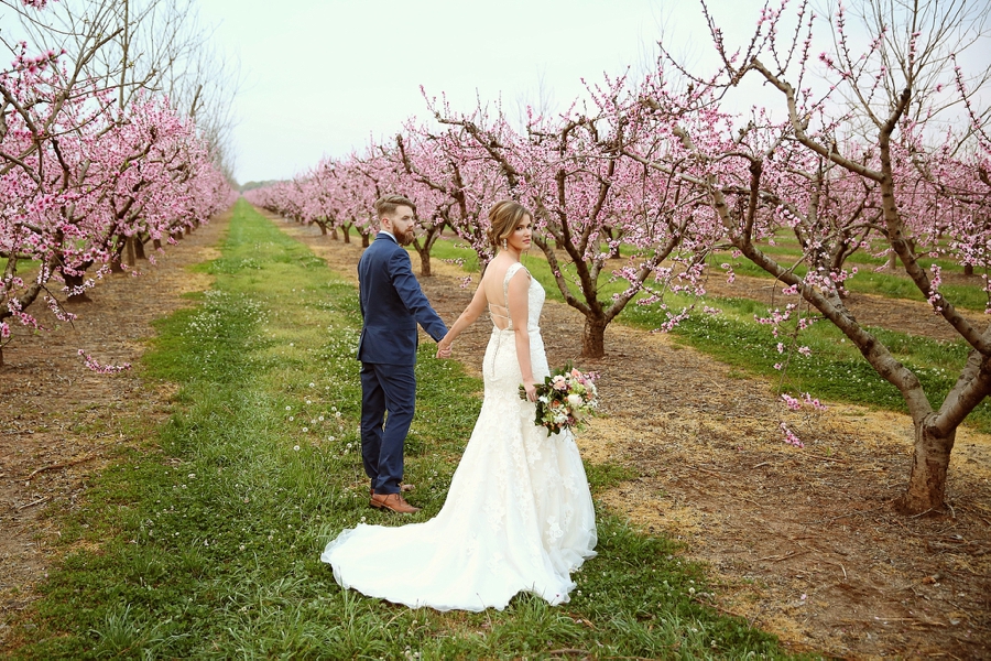 Peach Inspired Southern Wedding Ideas via TheELD.com