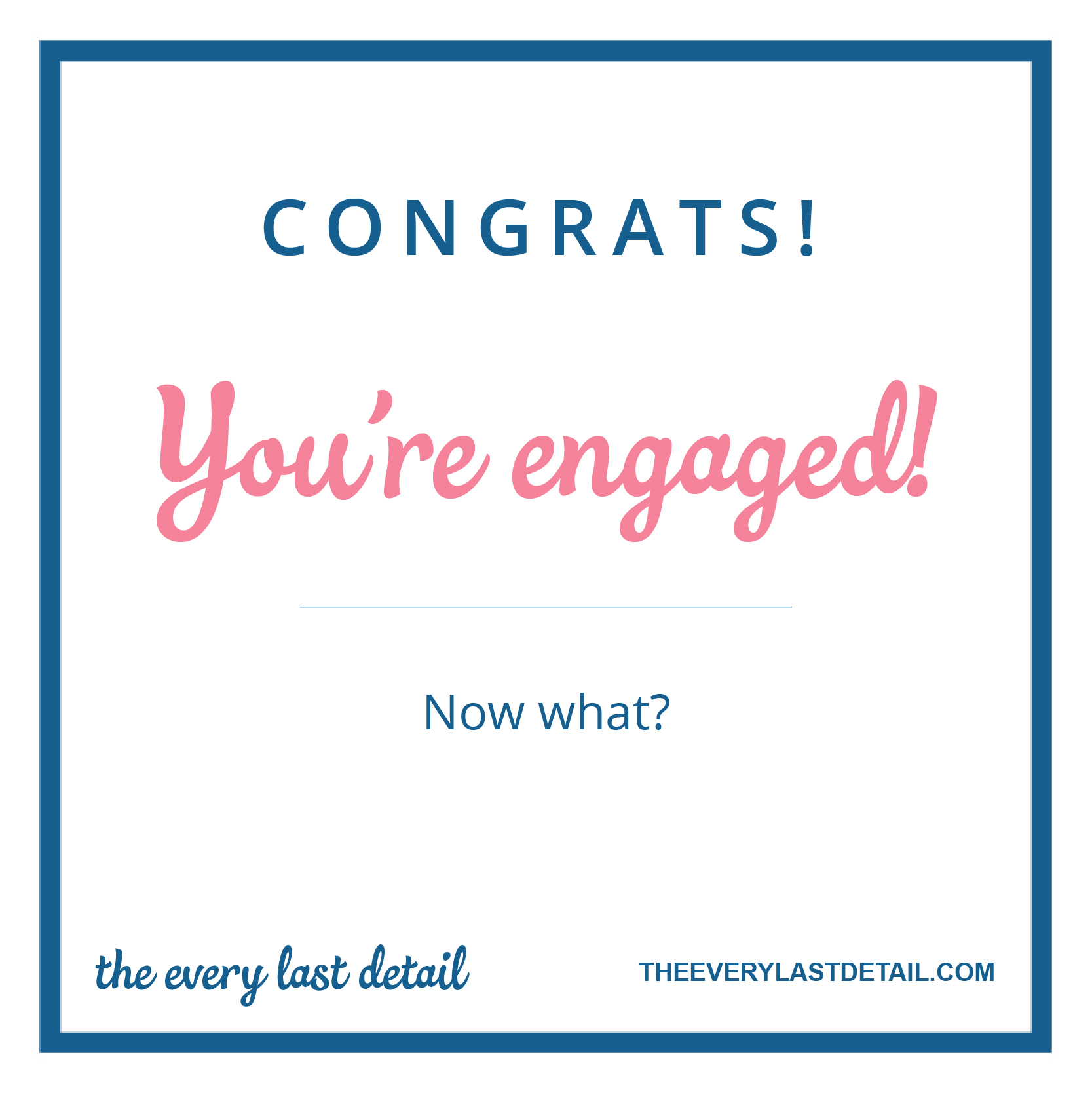 Congrats! Youre Engaged...Now What? via TheELD.com