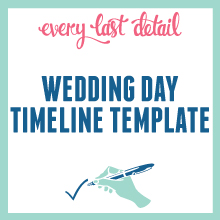 Creating Your Wedding Day Timeline via TheELD.com