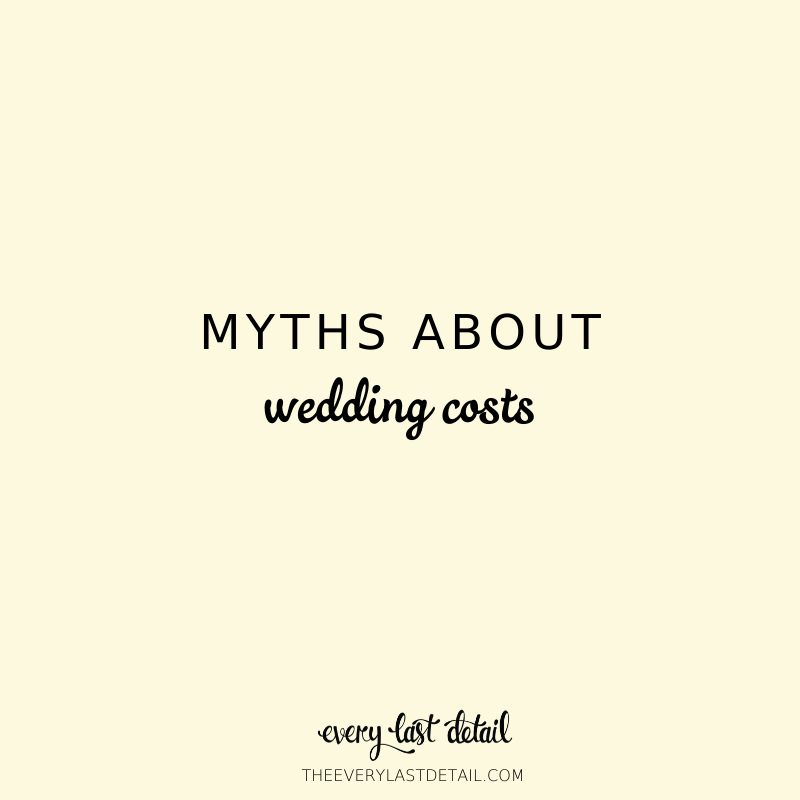 Myths About Wedding Costs via TheELD.com