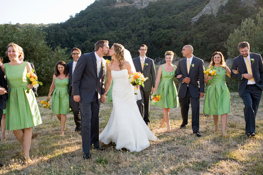 Yellow & Green California Ranch Wedding via TheELD.com