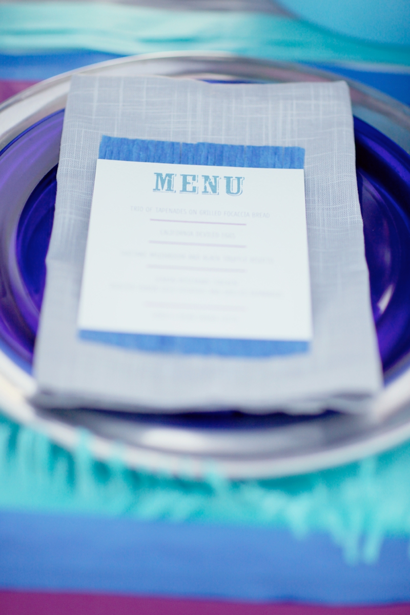 Modern Cobalt Blue & Plum Wedding Inspiration via TheELD.com