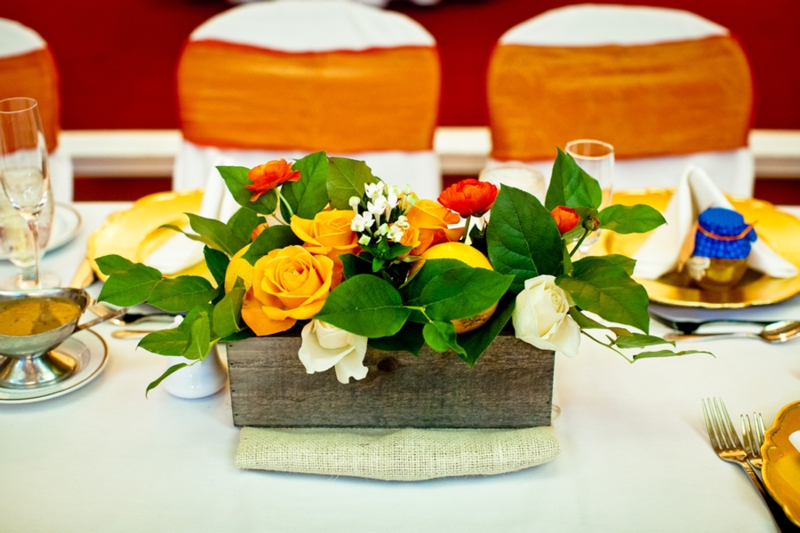 Elegant Orange & Blue Orange Grove Themed Wedding  via TheELD.com