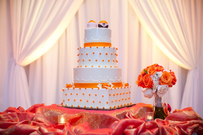 Elegant Orange & Blue Orange Grove Themed Wedding  via TheELD.com