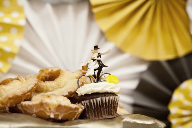Yellow Bicycle Themed California Wedding via TheELD.com