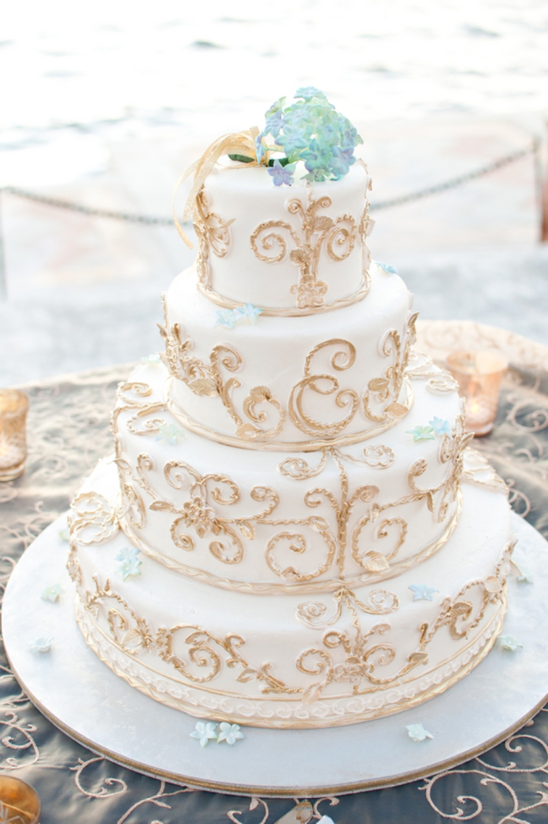 Elegant Blue and Gold Italy Inspired Wedding via TheELD.com