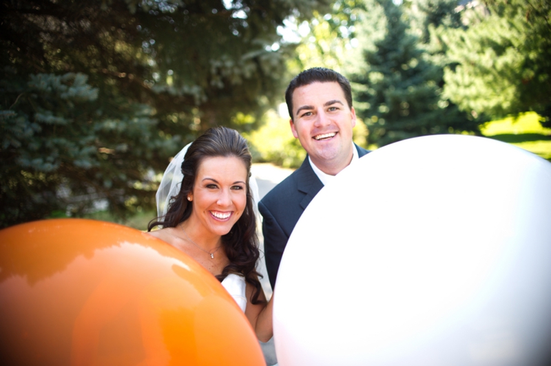 Pink & Orange Modern, Eclectic Wedding via TheELD.com