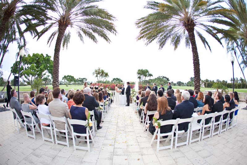 Classic Pink and Yellow Florida Wedding via TheELD.com