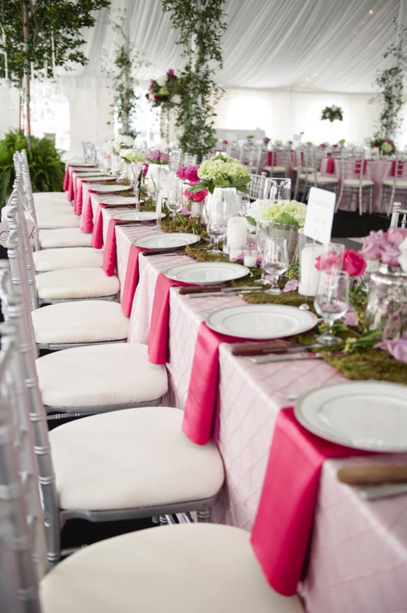 Pink and Green Garden Inspired Wedding via TheELD.com