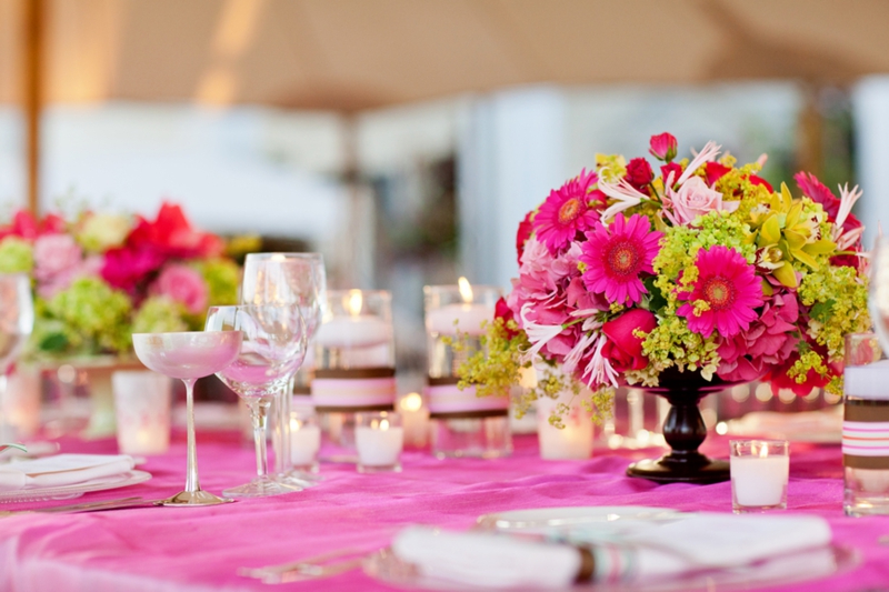Eclectic Pink and Green New York Wedding via TheELD.com
