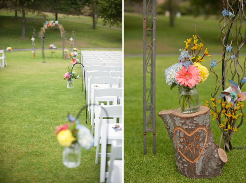 Eclectic Pink and Yellow California Wedding  via TheELD.com
