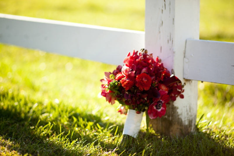 Elegant Red North Carolina Wedding via TheELD.com