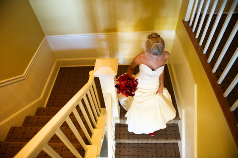 Elegant Red North Carolina Wedding via TheELD.com