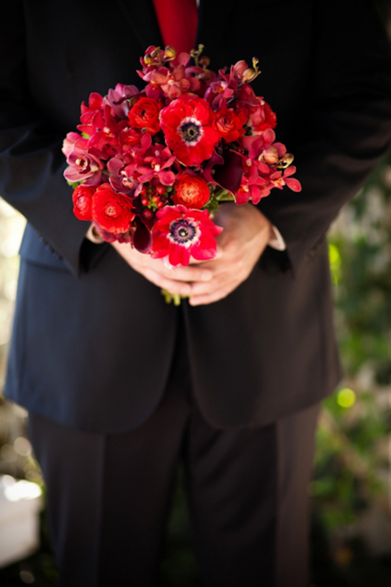 Elegant Red North Carolina Wedding via TheELD.com