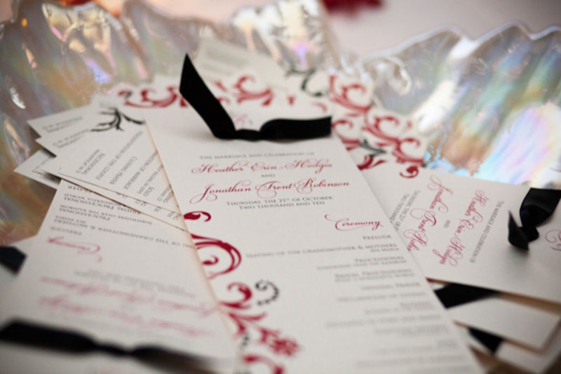 Elegant Red North Carolina Wedding via TheELD.com