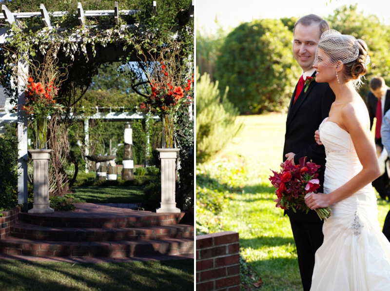 Elegant Red North Carolina Wedding via TheELD.com