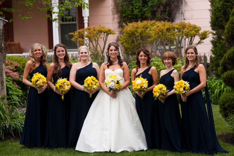 Yellow & Navy New Jersey Beach Wedding via TheELD.com