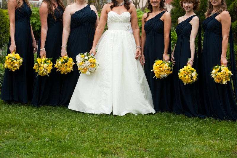 Yellow & Navy New Jersey Beach Wedding via TheELD.com