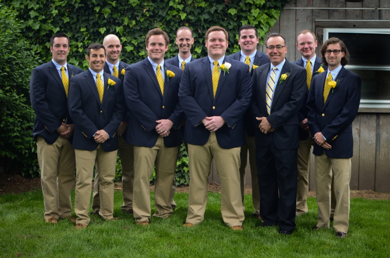 Yellow & Navy New Jersey Beach Wedding via TheELD.com