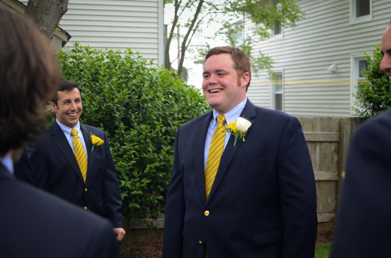 Yellow & Navy New Jersey Beach Wedding via TheELD.com