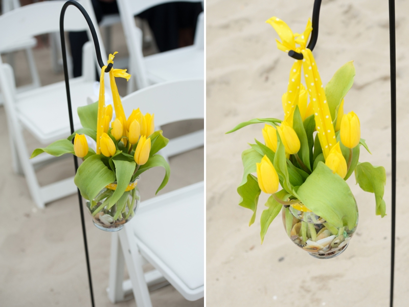 Yellow & Navy New Jersey Beach Wedding via TheELD.com