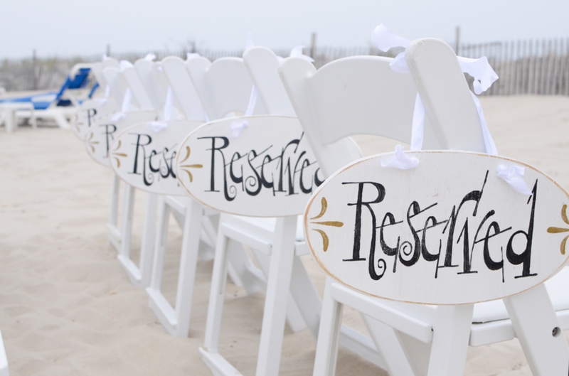 Yellow & Navy New Jersey Beach Wedding via TheELD.com