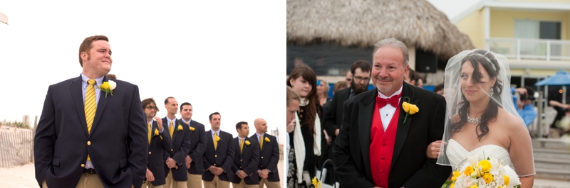 Yellow & Navy New Jersey Beach Wedding via TheELD.com