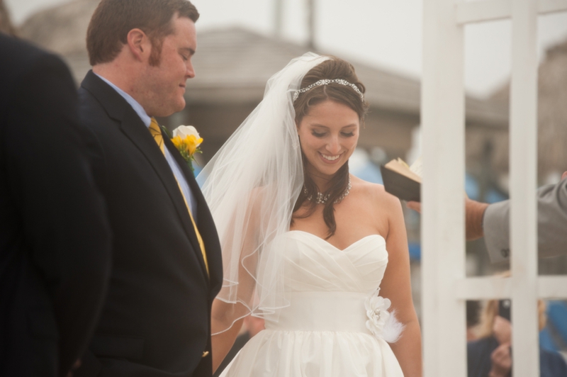 Yellow & Navy New Jersey Beach Wedding via TheELD.com