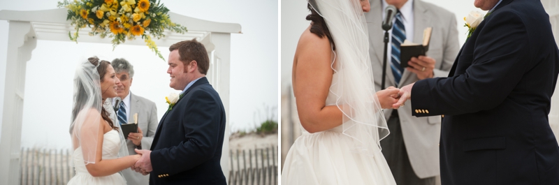 Yellow & Navy New Jersey Beach Wedding via TheELD.com