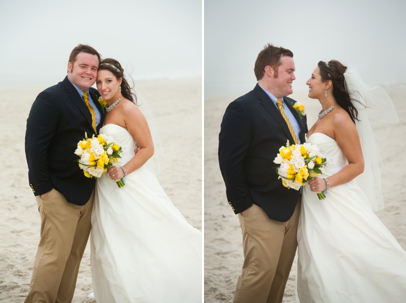 Yellow & Navy New Jersey Beach Wedding via TheELD.com