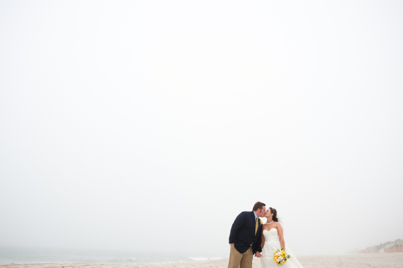 Yellow & Navy New Jersey Beach Wedding via TheELD.com