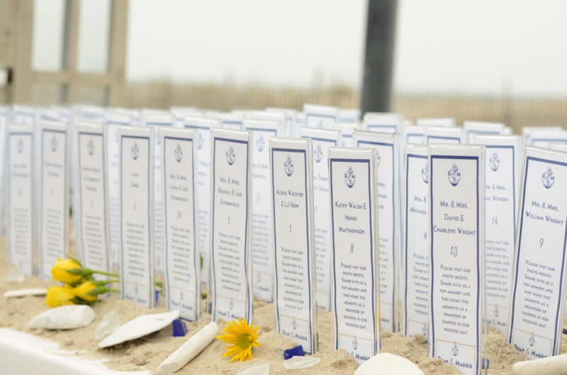 Yellow & Navy New Jersey Beach Wedding via TheELD.com