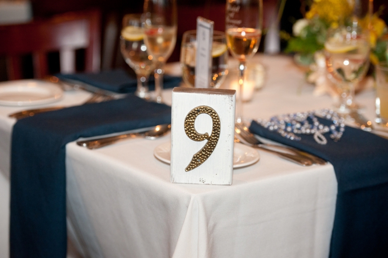 Yellow & Navy New Jersey Beach Wedding via TheELD.com