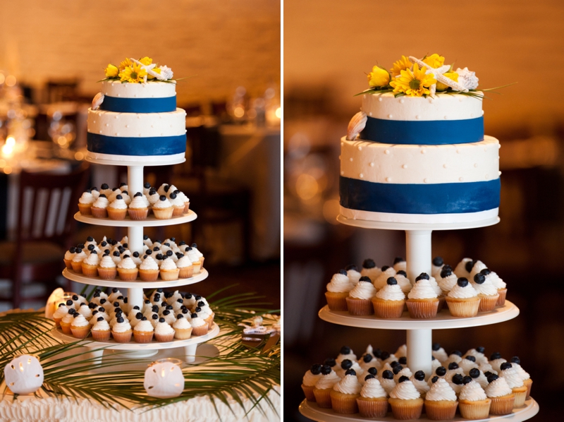 Yellow & Navy New Jersey Beach Wedding via TheELD.com