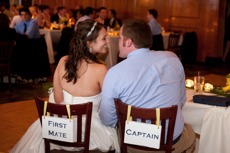 Yellow & Navy New Jersey Beach Wedding via TheELD.com