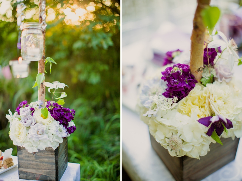 Purple & White Rustic & Romantic Wedding Inspiration via TheELD.com